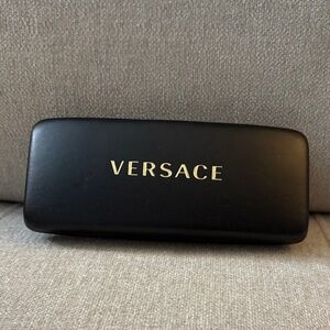 VERSACE Black and Gold Eyeglass Case